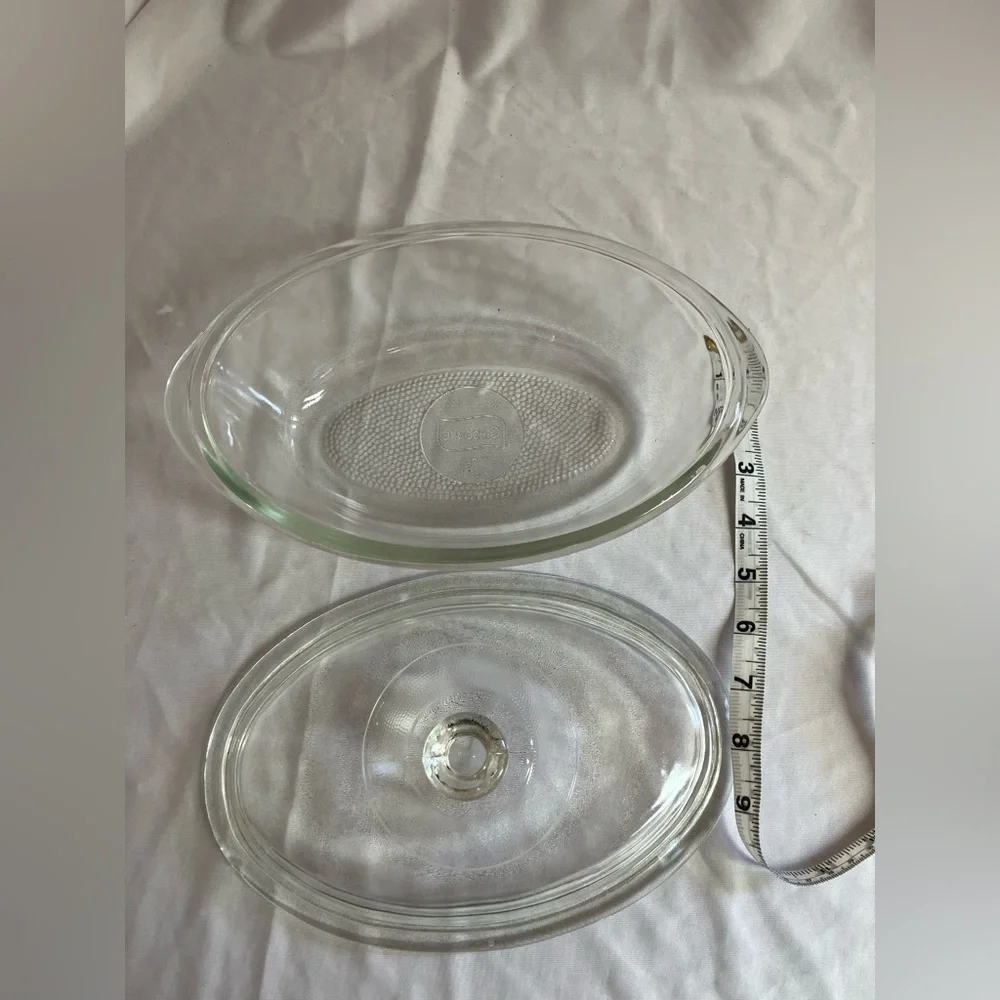 Glasbake Clear Glass Casserole Dish with Lid